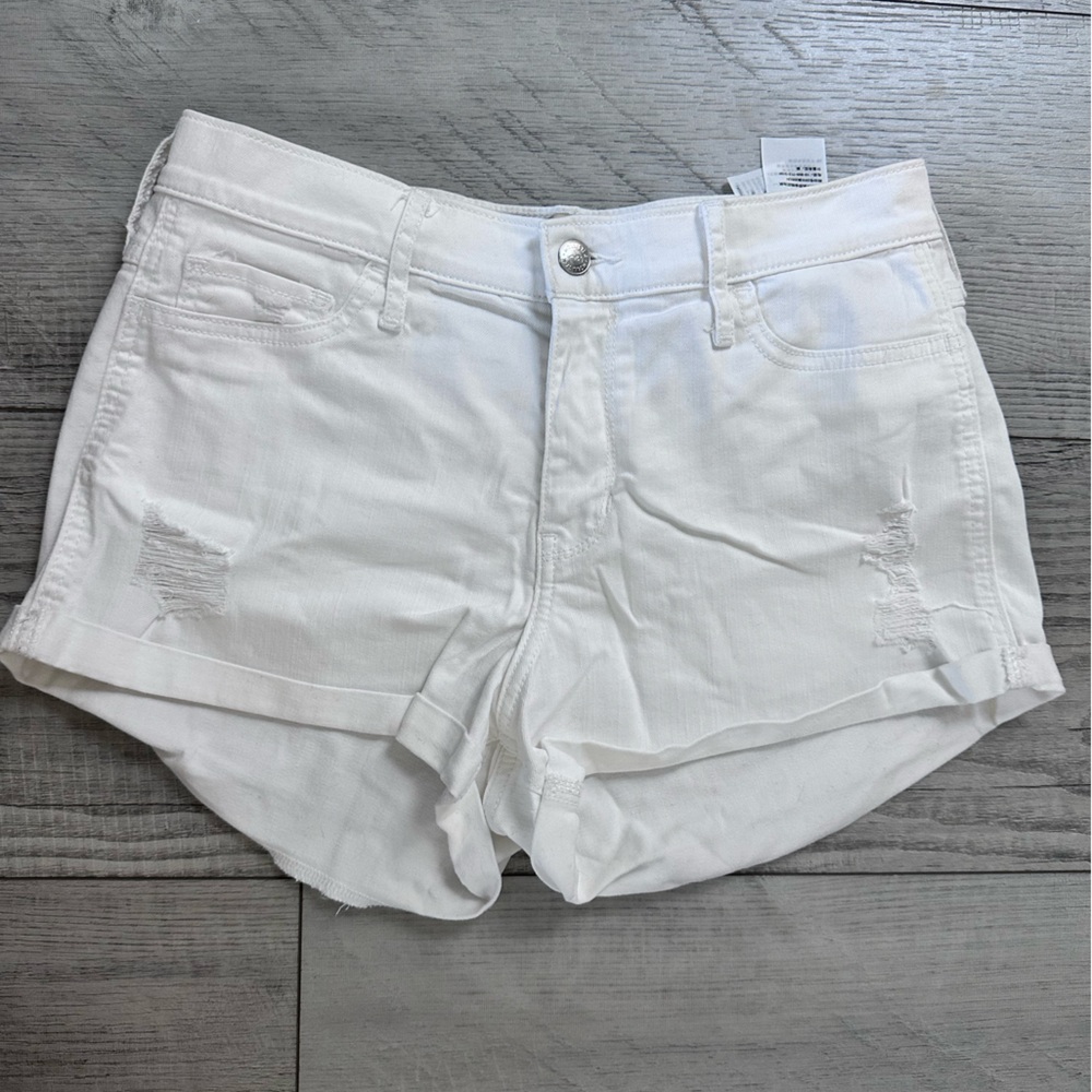 Hollister Highrise Short-Short Jean Shorts Relaxed Fit